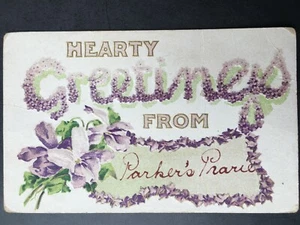 Herzliche Grüße aus Parkers Prärie Minnesota Anfang 1900 Postkarte - Bild 1 von 4