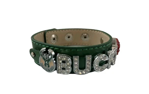 Milwaukee Bucks rhinestone basketball Bracelet NBA bling slide charms bracelet Cover