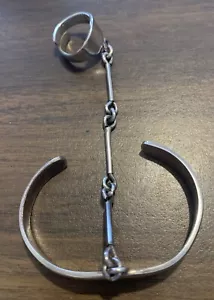 Bracciale Sterling 925 Con Anello Messico - Foto 1 di 13