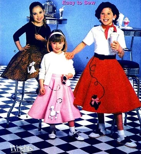EZ CHILD CAT SCOTTY POODLE SKIRT COSTUME SEWING PATTERN 3-6 Simplicity 5401 525 - Picture 1 of 6