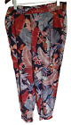 Monsoon Women's Tropical Floral Harem Trousers Tapered size large