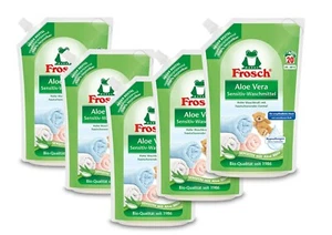 5 x Frosch Aloe Vera Waschmittel a 1440ml │ bis zu 120 Waschladungen │ Bio - Bild 1 von 3