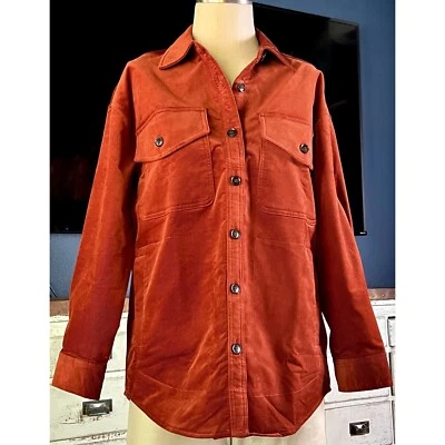 Nuevo con etiquetas Nuevo $118 Madewell Camisa de Pana Grande Chaqueta Rojo Óxido Pequeña S Foto 1 de 4
