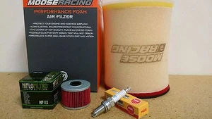 Kawasaki Tune up kit Spark Plugs Air Oil Filter KFX450R KFX 450R 2008-2014 Moose - Picture 1 of 3