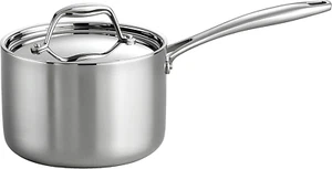 Dreilagig plattiert Edelstahl 2 Quart Soßenpfanne mit Deckel, induktionsfertig, NSF-Zertifikat - Bild 1 von 9