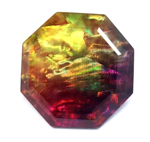 Natural Ammolite Loose Gemstone Opal-Like Organic Rare Doublet SGTL 47.80 Ct - Picture 1 of 6
