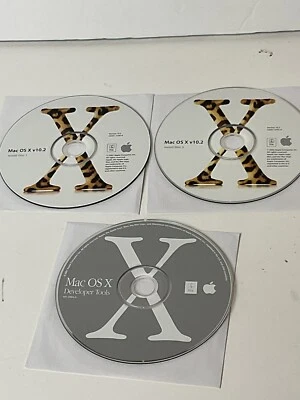 2002 Apple MAC OS X JAGUAR v10.2 Install  1 & 2 + Developer Tools OEM - Image 1 of 3