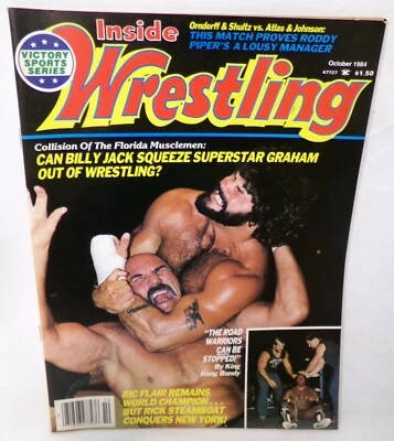 Vintage Victory Sports Series Inside Wrestling Magazine October 1984 Billy Jack - Image 1 of 2
