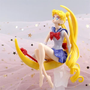 15CM Sailor Moon PVC Anime Figure Toys Cartoon Tsukino Usagi Manga Figurine Cake - Foto 1 di 8