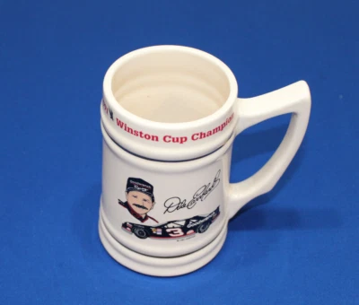 Taza de cerveza coleccionable vintage Dale Earnhardt Sr 1991 Winston Cup Champion NASCAR Foto 1 de 3