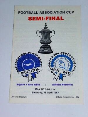 1983 FA Cup Semi Final**BRIGHTON & HOVE ALBION v SHEFFIELD WEDNESDAY**16th April - Image 1 of 2