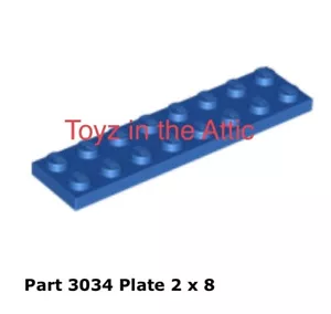 Lego 1x 3034 Blue Plate 2 x 8 Walking Astro Grappler 6882 - Picture 1 of 1