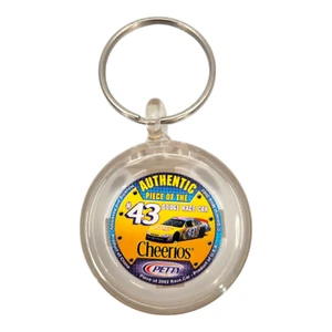 Authentic Piece of the #43 Petty Dodge Cheerios Racing NASCAR Keychain - Picture 1 of 2