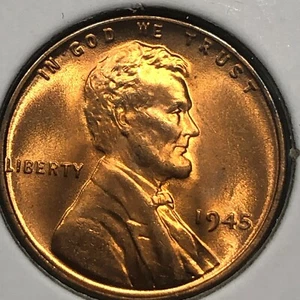 1945 Lincoln Wheat Cent - GEM Uncirculated #13020 - Picture 1 of 2