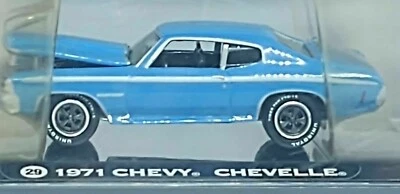 Chevrolet Chevelle 1971 azul 1/64 Johnny Lightning serie Gold muscle cars 1/5.000 Foto 1 de 4