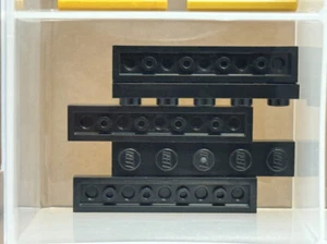 LEGO Parts - Black Plate 1 x 5 - No 78329 - QTY 5 - Picture 1 of 1