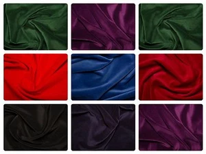 Premium 100% Cotton Velvet Fabric Material - 112cm (44") wide, 7 Colours - Picture 1 of 8