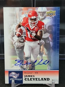 🏈 JAMES CLEVELAND 2011 UPPER DECK SWEET SPOT *SWEET BEGINNINGS* AUTO RC - Bild 1 von 2