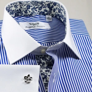 Blaue Streifen Winchester formell Business mit Blumen Innenfutter Profi - Bild 1 von 9