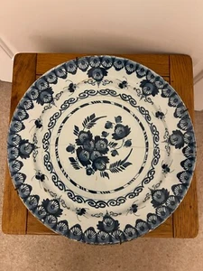 18th Century English/Bristol Delft 34.5cm Blue & White Charger - Picture 1 of 16