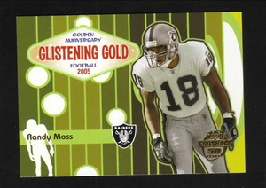 Randy Moss--Oakland Raiders--2005 Topps Glistening Gold scheda calcio - Foto 1 di 2