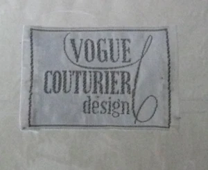Vogue Couturier Design Sew-In Label Tag Lot of 1 Vintage UNUSED Estate Find - Picture 1 of 2