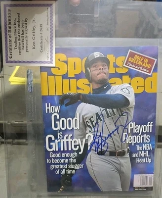 Ken Griffey Jr. 亲笔签名体育画报杂志,1999 年 5 月 17 日 2 件正品认证! — 第 1/3 张图片