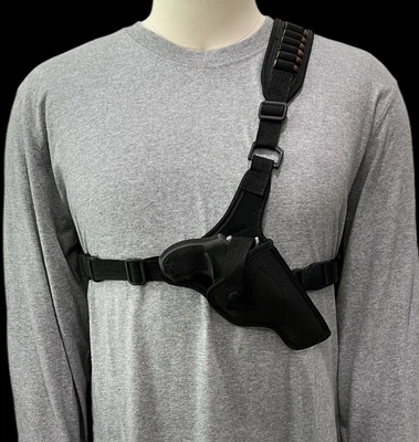 For 2" CHARTER ARMS 22 38 357, Right Hand CHEST Holster with Ammo Loops - Image 1 of 4
