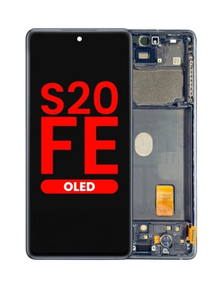 Pantalla OLED para Samsung Galaxy S20 FE + Marco Azul Marino + Sensor de Huellas Dactilares Foto 1 de 4