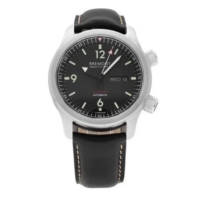 Bremont U-2 Stainless Steel Black Dial 43mm Automatic Men's Watch U2-R-S - Image 1 of 4