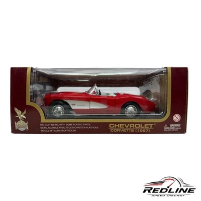 🇺🇸🇺🇸🇺🇸Road Legends 1957 Chevrolet Corvette Vermelho Vermelho 1:18 C1🇺🇸🇺🇸🇺🇸 - Imagem 1 de 4