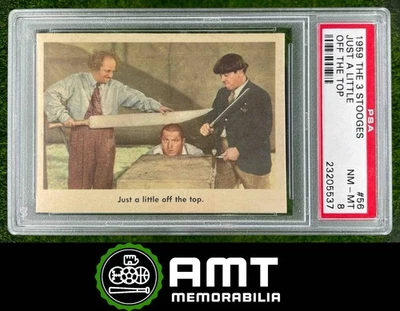 23205537 1959 Fleer The Three Stooges #56 Just a little off the top. PSA 8 - Image 1 of 3