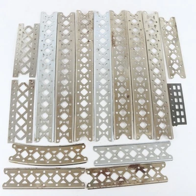 Lote De 15 Vigas De Canal Chapadas Kit Construcción Metal Gilbert Meccano Montador Foto 1 de 2