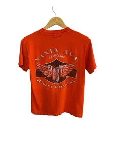 Vintage 80s Harley Davidson Motorcycles Boxy T-Shirt Santa Ana CA - Picture 1 of 4