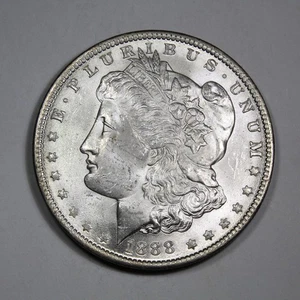 Dólar de plata Morgan 1888-O $1 EXCELENTE GEMA BU brillante sin circular 90 % plata - Imagen 1 de 2