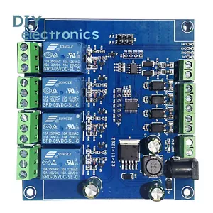 4-ch Modbus-RTU Relay Switch Module Signal input output RS485 TTL Controller US - Picture 1 of 2
