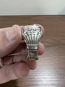 Gravierter natürlicher seldschukischer Stil jemenitischer Achat Sterlingsilber 925 Herrenring 29 Gramm - Bild 1 von 17