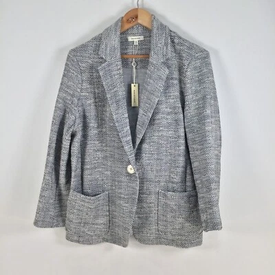 NUEVO Max STudio Mujer Blazer Chaqueta Talla XL Gris Manga Larga Geométrico 057507 Foto 1 de 4