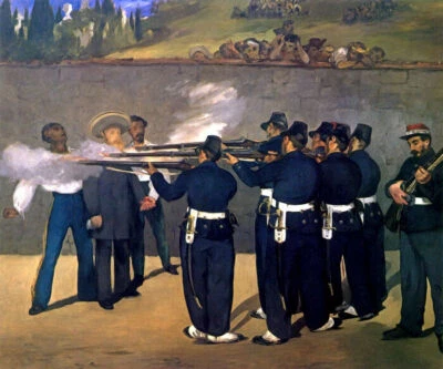 LA EJECUCIÓN DEL EMPERADOR MAXIMILIANO MÉXICO 1867 PINTURA DE EDOUARD MANET REPRO Foto 1 de 3