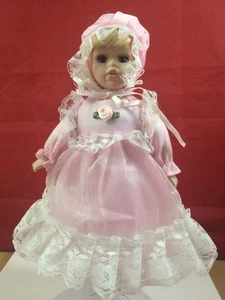 Porcelain and Cloth blond doll 6 3/4'' Doll - Picture 1 of 4