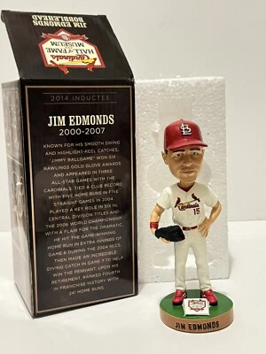 Jim Edmonds Cardenales de San Luis Bobblehead Salón de la Fama Museo Salón de la Fama Salón de la fama con caja, ¡Nuevo! Foto 1 de 4