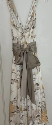 ARDEN B Elastizado SEDA DReSS Neutro Floral Faja Trasera Sexy Para Mujer’s MEDIANO Forrado Foto 1 de 4