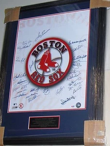 Boston Red Sox Greats Multi Signed FRAMED 16x20 Photo 26 Autos J. Rice TIANT PSA - Picture 1 of 7