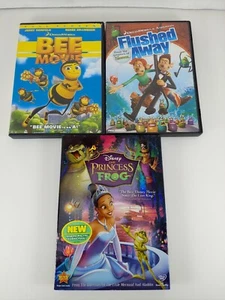Bee Movie, Flushed Away, Princess and the Frog Kids DVD Lot - Picture 1 of 6