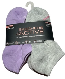 Skechers Active Low Cut Socks Womens 6-9.5 Cushoned Arch Support 6 Pair Comfort - Picture 1 of 14
