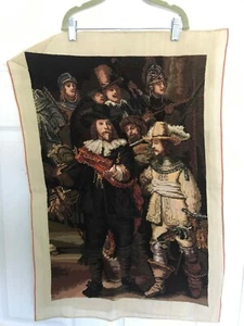Gorgeous Hand Crafted Needlepoint scene OF De Nachtwacht Painting - Picture 1 of 4