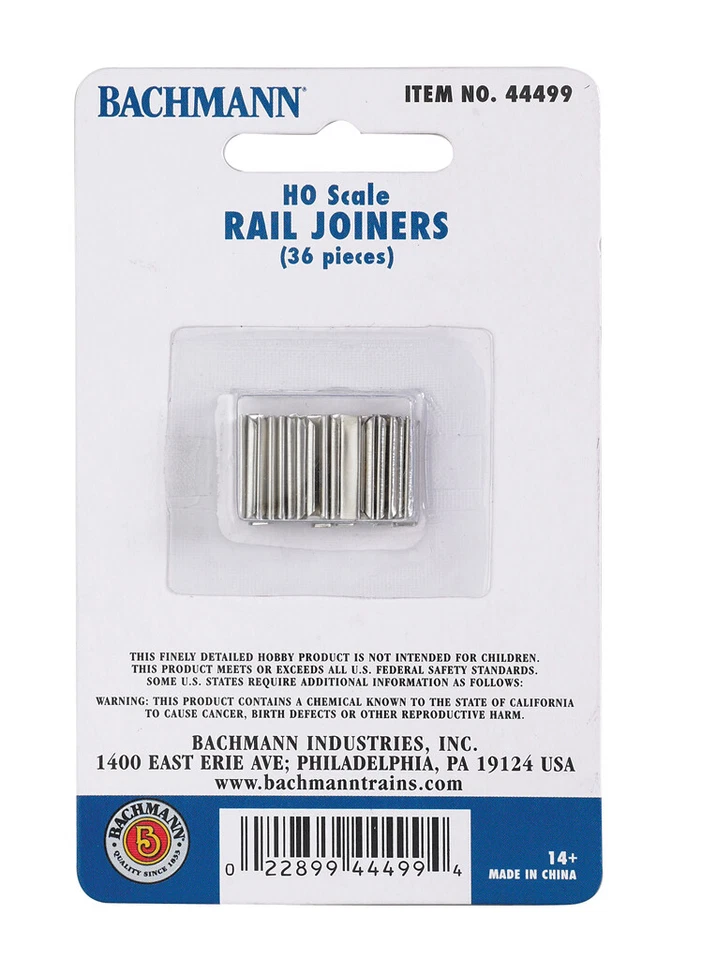 Bachmann HO 44499, RAIL JOINERS (36 Pieces) - Image 1 of 1