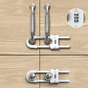 4 PACK Child Proof Sliding Cabinet Door Code Locks Baby Safety Cupboard Locks Ad - Picture 1 of 12