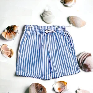 Spanische Badehose/Badeshorts für Jungen mit blau-weißen Streifen - Bild 1 von 1