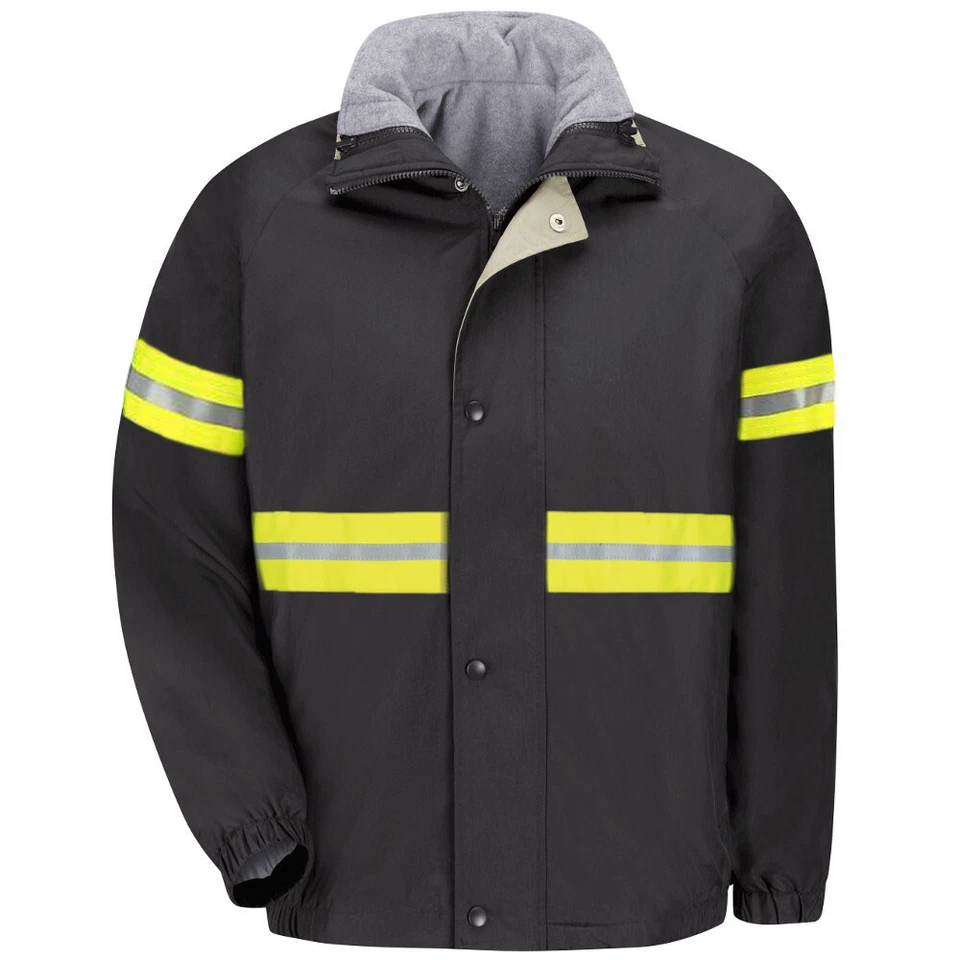 Chaqueta de trabajo reflectante de visibilidad mejorada Red Kap Hi Vis y chaleco combo cremallera IN Foto 1 de 4